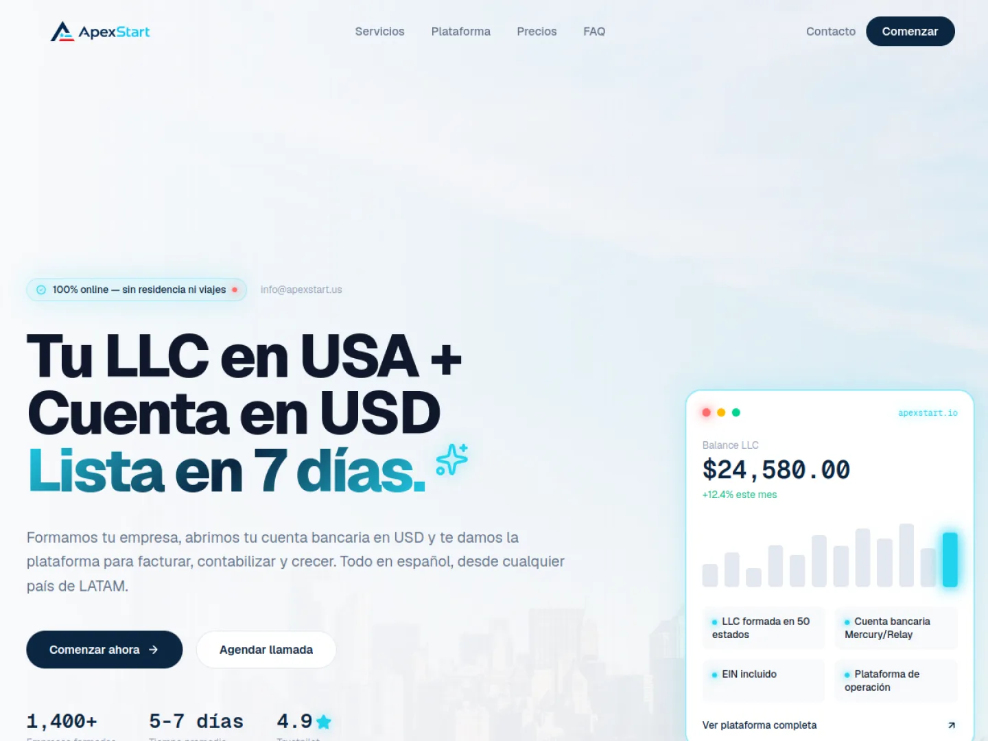 Vista del proyecto ApexStart