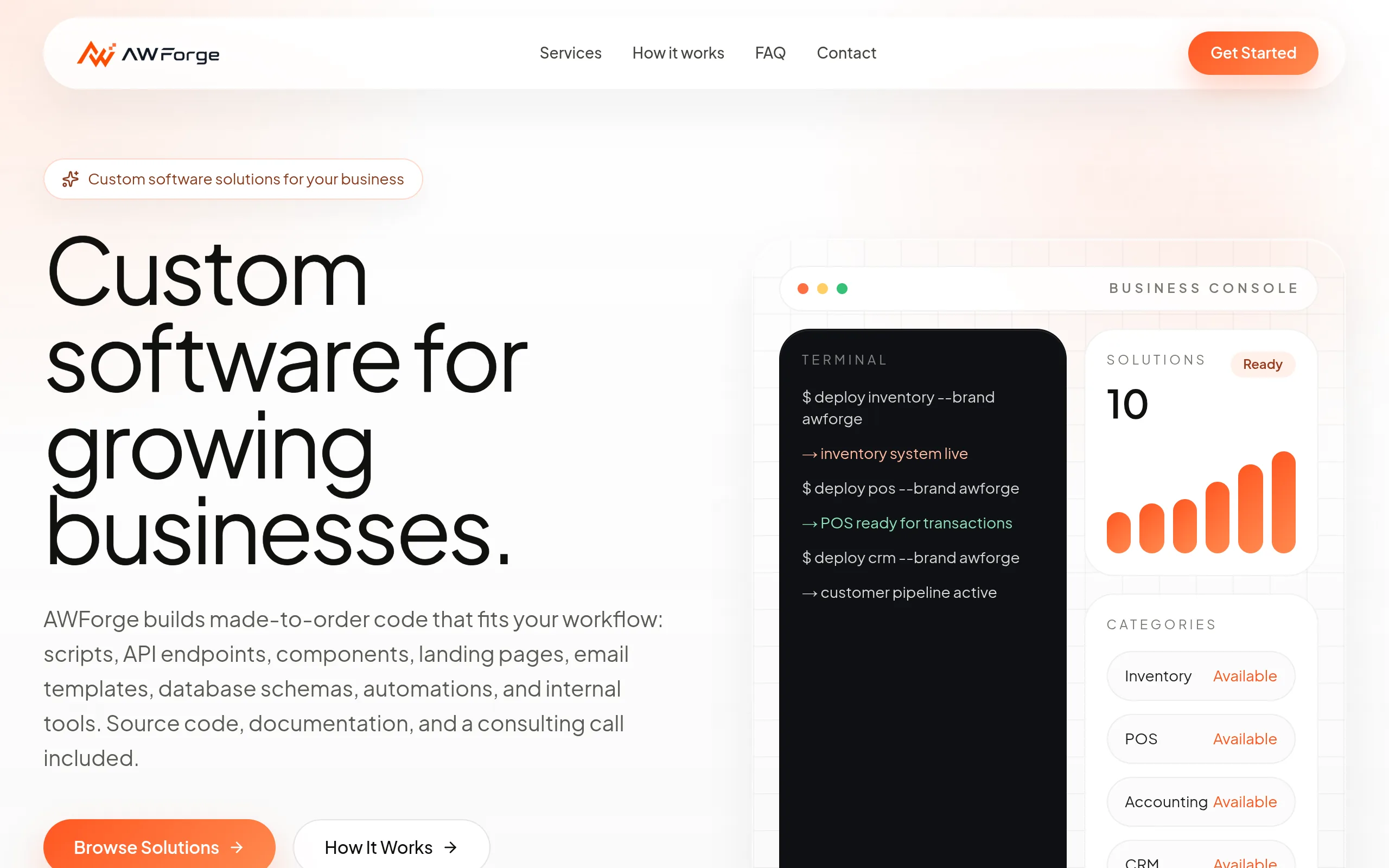 Vista del proyecto AWForge