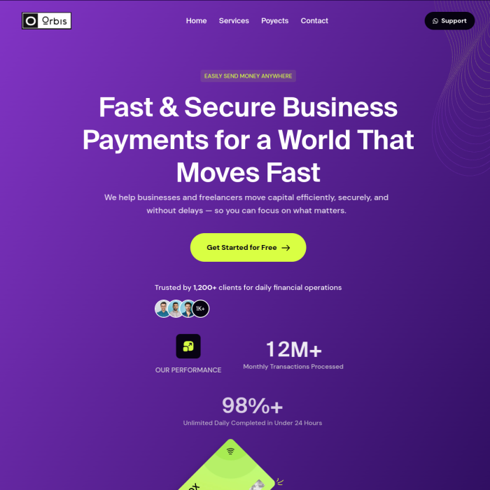 Web de Orbis Logistics